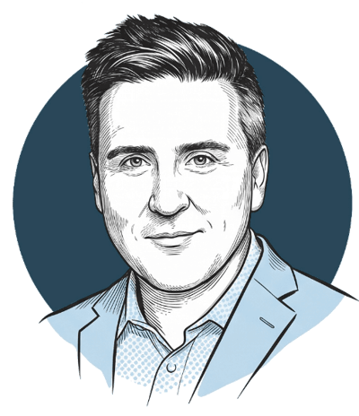 Illustrated portrait of Joel Reed, CEO at OpenArc