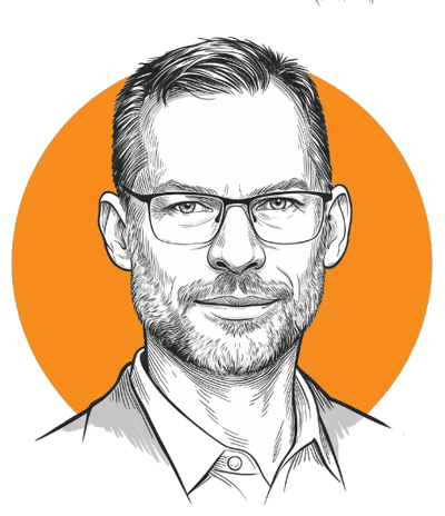 Illustrated portrait of Michael Carpenter, General Manager at OpenArc
