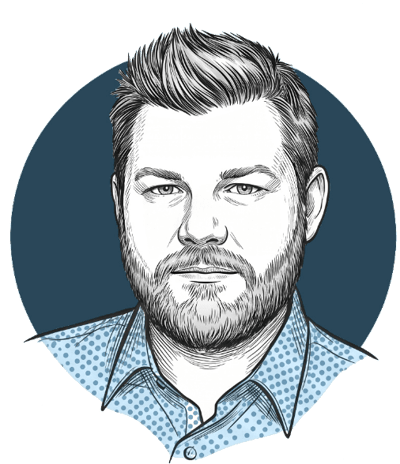 Illustrated portrait of Scott Moore, VP of Staffing Solutions at OpenArc