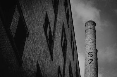 Grayscale Concrete Building