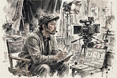 A director on set