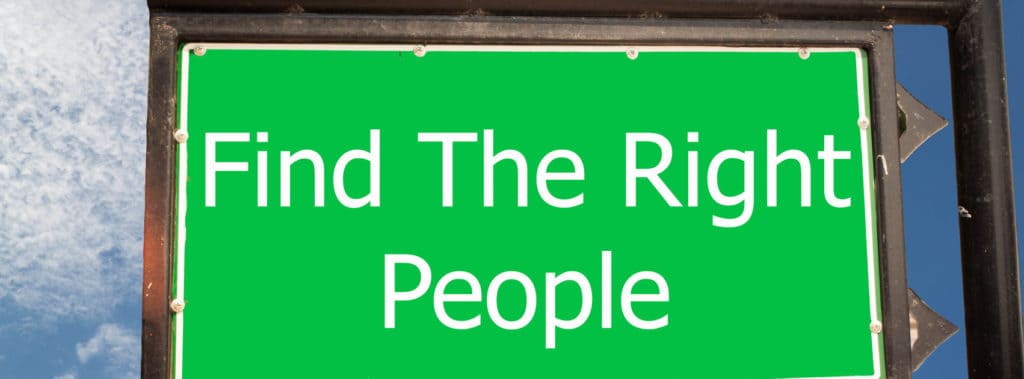 find the right people highway sign