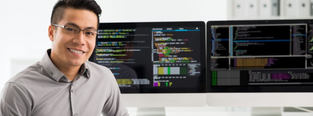 smiling software engineer