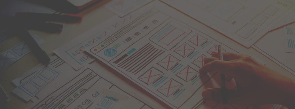 Website designer Creative planning application development draft sketch drawing template layout framework wireframe design studio
