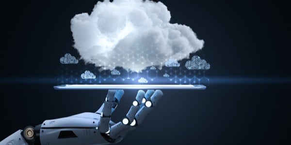 Cloud with robot hand