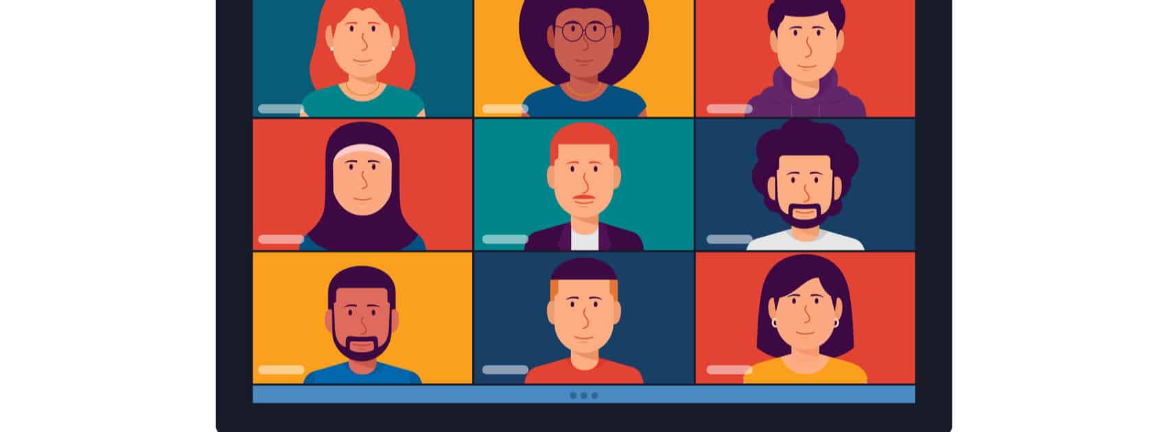 People working on conference call working remotel.y