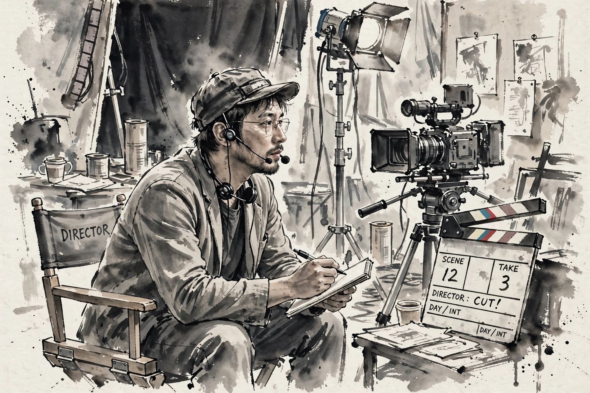 A director on set